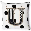 Monogram U Beaded Throw Pillow
