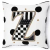 Monogram Z Beaded Throw Pillow