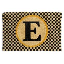 Monogrammed E Entrance Mat