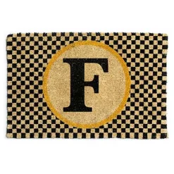 Monogrammed F Entrance Mat