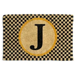 Monogrammed J Entrance Mat