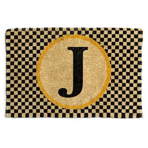 Monogrammed J Entrance Mat