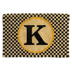Monogrammed K Entrance Mat