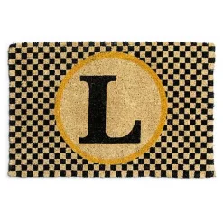 Monogrammed L Entrance Mat