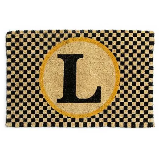Monogrammed L Entrance Mat