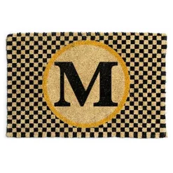 Monogrammed M Entrance Mat