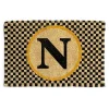 Monogrammed N Entrance Mat