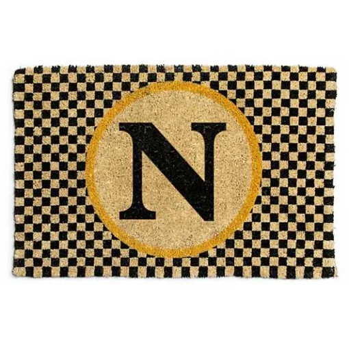 Monogrammed N Entrance Mat