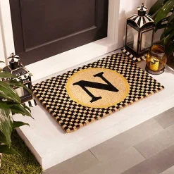 Monogrammed N Entrance Mat