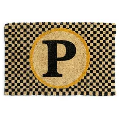 Monogrammed P Entrance Mat