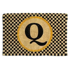Monogrammed Q Entrance Mat