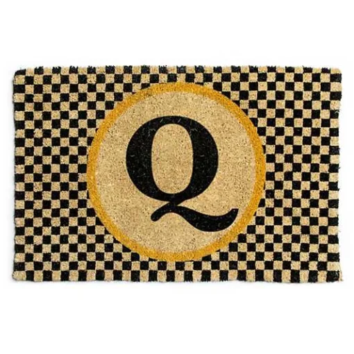 Monogrammed Q Entrance Mat