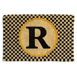 Monogrammed R Entrance Mat