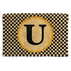 Monogrammed U Entrance Mat