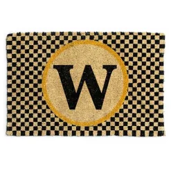 Monogrammed W Entrance Mat