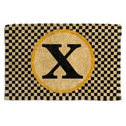 Monogrammed X Entrance Mat
