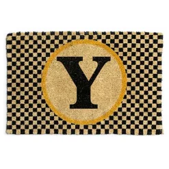 Monogrammed Y Entrance Mat