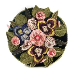 Moonlight Garden Round Throw Pillow