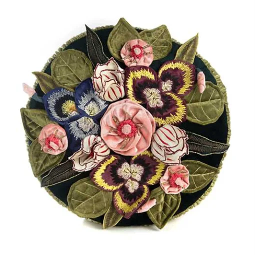 Moonlight Garden Round Throw Pillow