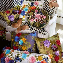 Moonlight Garden Round Throw Pillow