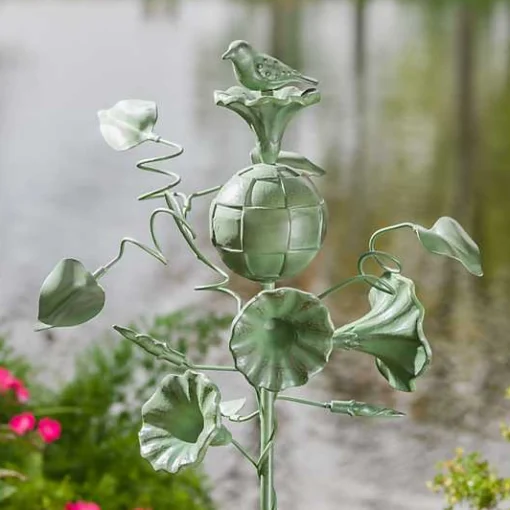 Morning Glory Garden Stake
