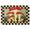 Mushroom  Check Border Entrance Mat