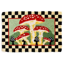 Mushroom  Check Border Entrance Mat