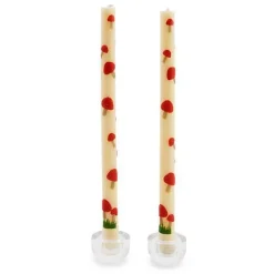 Mushroom Dinner Candles, Set of 2