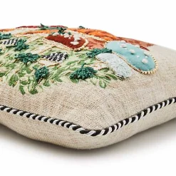 Mushroom Embellished Lumbar Pillow
