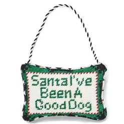 Needlepoint Dog Lover Ornament