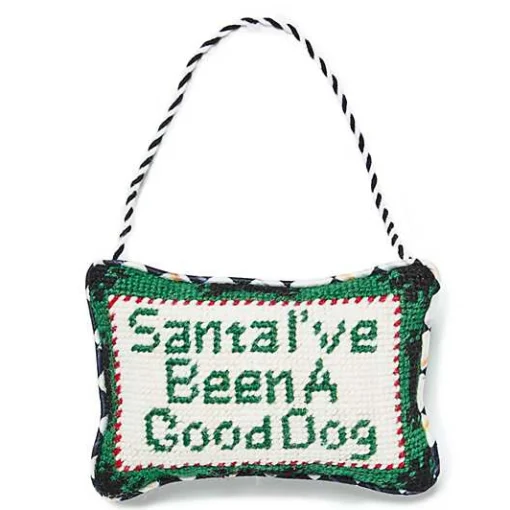 Needlepoint Dog Lover Ornament