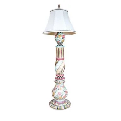 Painted Garden Ceramic Floor Lamp