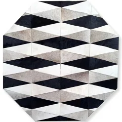 Parallelogram Hair On Hide 6' Octagon Rug