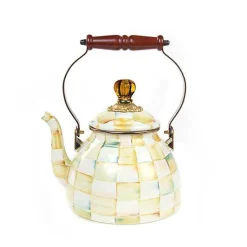 Parchment Check 2 Quart Tea Kettle