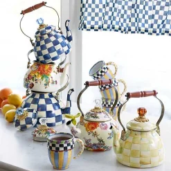 Parchment Check 2 Quart Tea Kettle