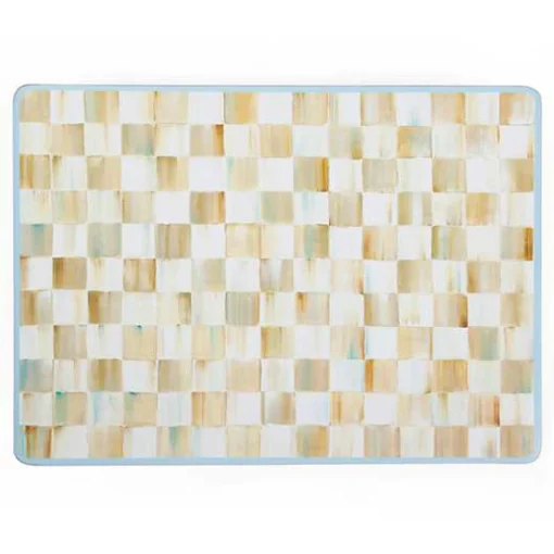 Parchment Check Cork Back Placemats, Set of 4