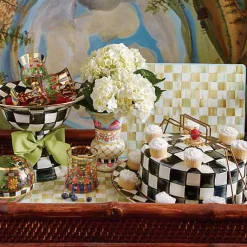 Parchment Check Cork Back Placemats, Set of 4
