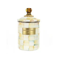 Parchment Check Medium Canister