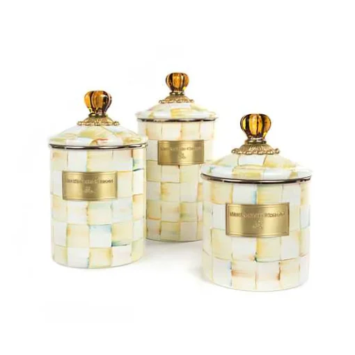 Parchment Check Medium Canister