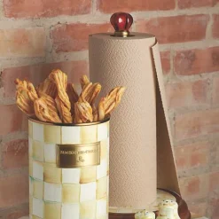 Parchment Check Utensil Holder