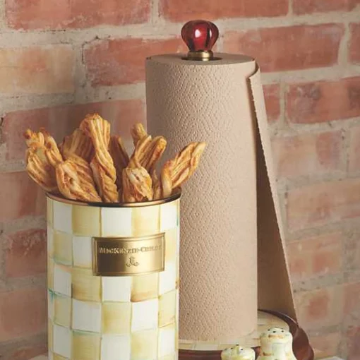 Parchment Check Utensil Holder