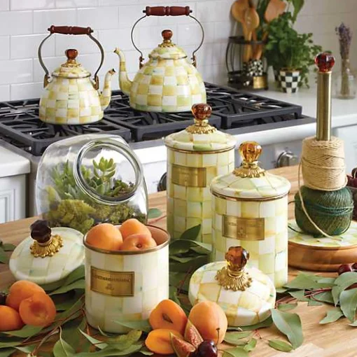 Parchment Check Wood Paper Towel Holder