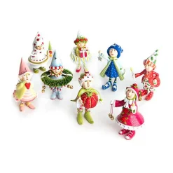 Patience Brewster Dash Away Elves Mini Ornaments Set