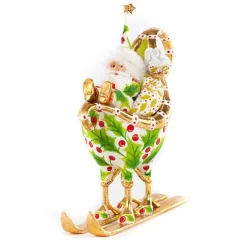 Patience Brewster Dash Away Santa in Sleigh Ornament