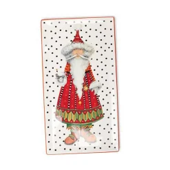 Patience Brewster Dash Away Santa Platter