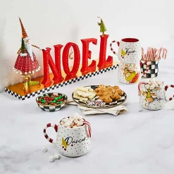 Patience Brewster Dash Away Reindeer Mugs, Set of 4