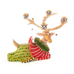 Patience Brewster Dash Away Sitting Prancer Reindeer Candelabra