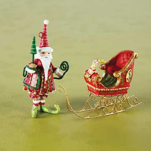 Patience Brewster Dash Away Santa Mini Ornaments Set