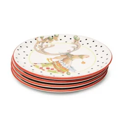 Patience Brewster Dash Away Dessert Plates, Set of 4