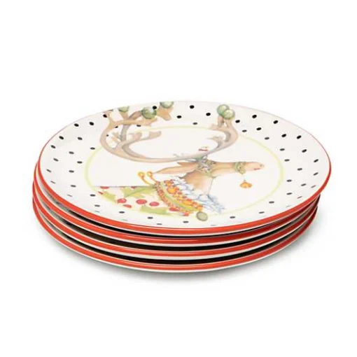 Patience Brewster Dash Away Dessert Plates, Set of 4